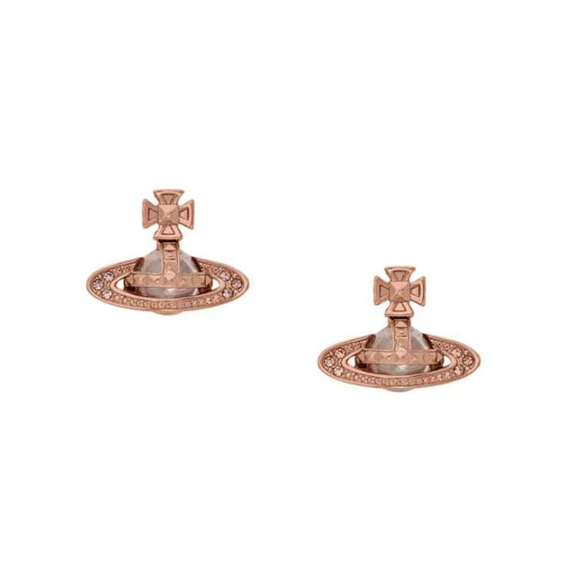 Vivienne Westwood Pina Bas Relief Earrings Pink Gold Light Rose image number 0